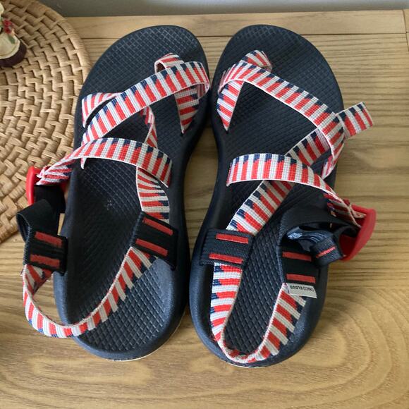 Chaco Women's Z/Cloud 2 Sandals - Taper Grenadine USA Red White Blue Women’s 10 - Picture 2 of 8